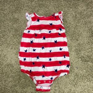 Old Navy striped bubble suit 6-12 months
